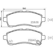 Brembo 4 x Front Brake Pad Set P49057