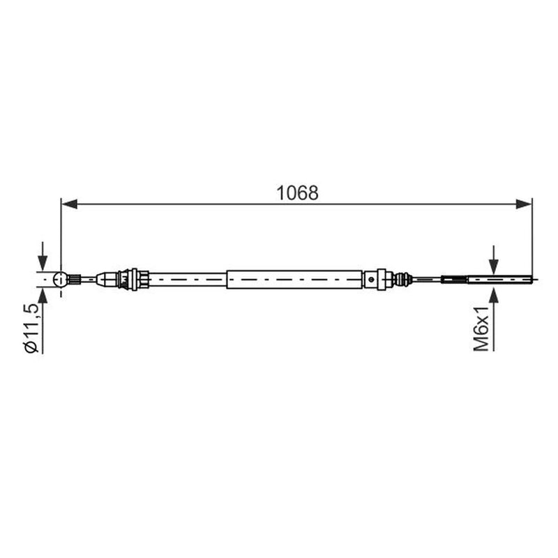 Bosch Handbrake Cable Rear 1 987 477 713