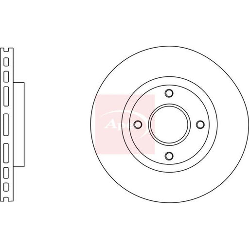 Apec 2 x Vented Front Brake Discs DSK2771