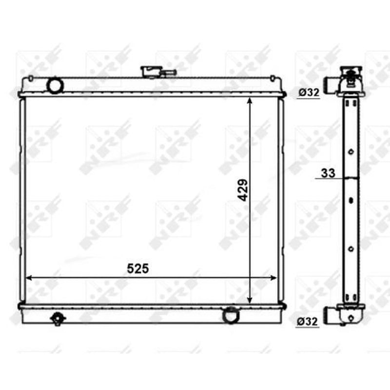 NRF Engine Radiator 56016