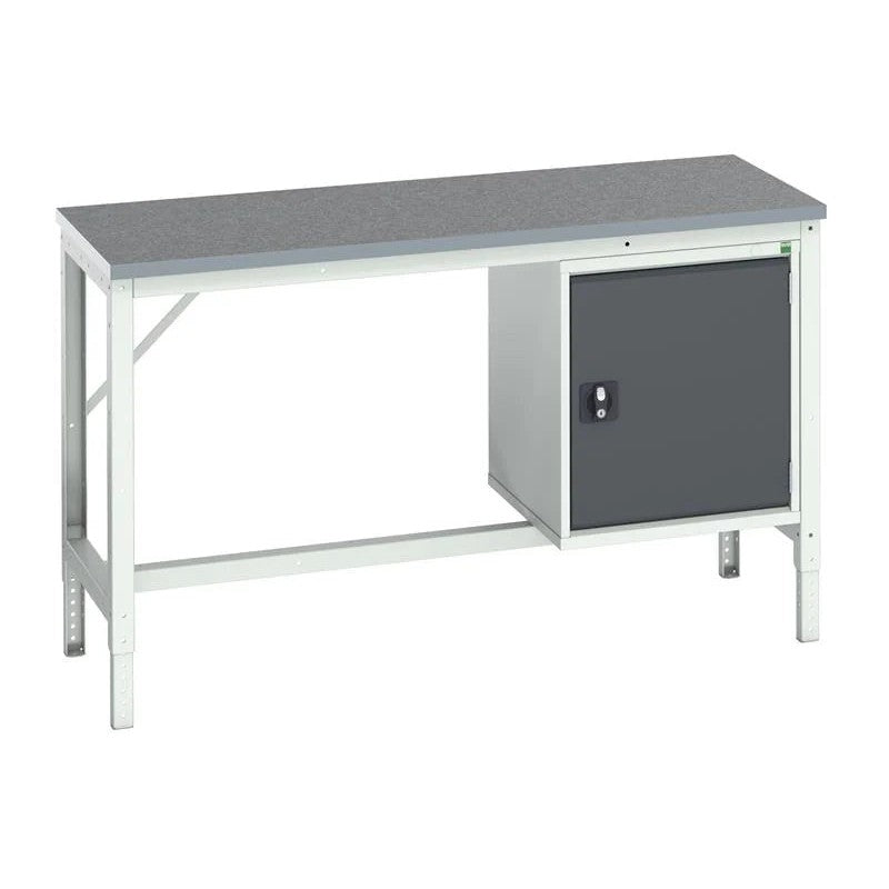 Bott Verso Bench with Cupboard, Lino Top 1500 x 600mm - Q16921665.19