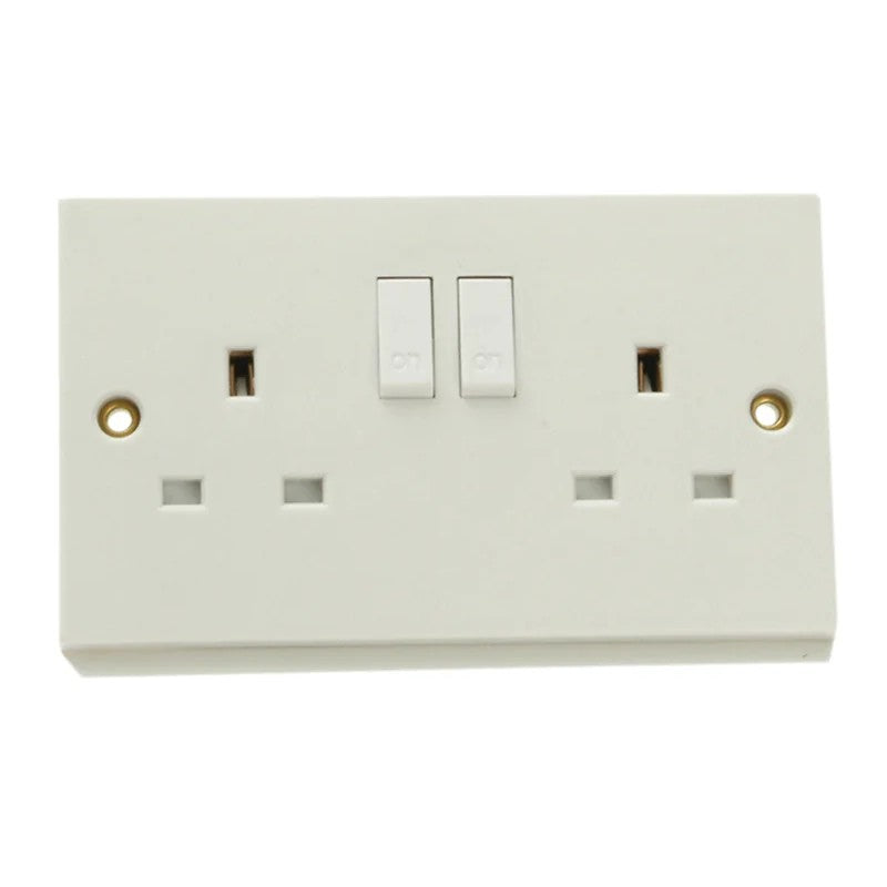 SMJ Switched Socket 2-Gang 13A Trade Pack - PPSK2GSW