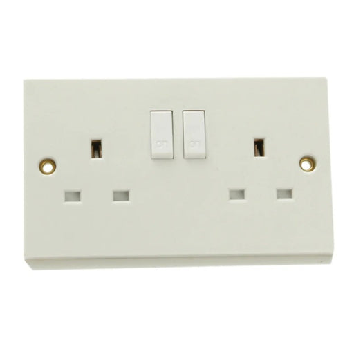 SMJ Switched Socket 2-Gang 13A Trade Pack - PPSK2GSW