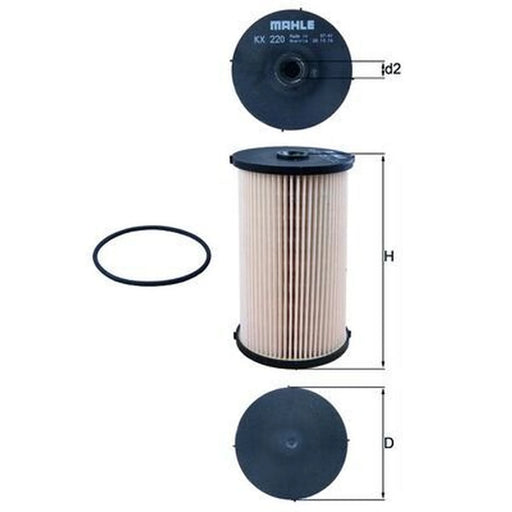 Mahle Fuel Filter Element KX 220D