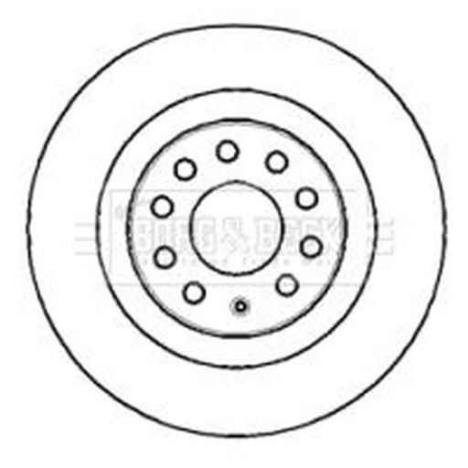 Borg & Beck 2 x Vented Front Brake Discs BBD4383