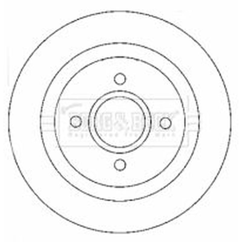 Borg & Beck 2 x Solid Rear Brake Discs BBD4421