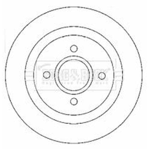 Borg & Beck 2 x Solid Rear Brake Discs BBD4421