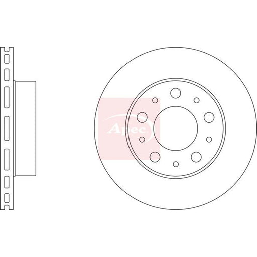 Apec 2 x Vented Front Brake Discs DSK2481