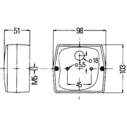 Hella Tail Light / Lamp P21/5W Right 2SE 998 530-061