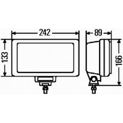 Hella Jumbo 220 Drive Lamp Chr Ri Right 1FE 006 300-001 879156 1FE 006 300-001