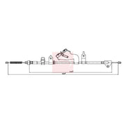 Apec Handbrake Cable Right Rear CAB1937