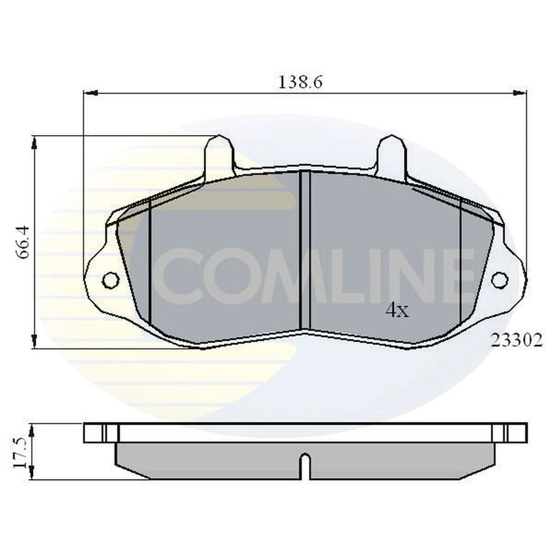 Comline 4 x Front Brake Pad Set CBP01021