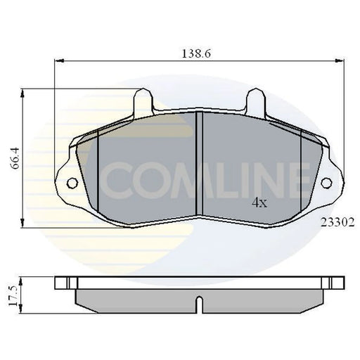 Comline 4 x Front Brake Pad Set CBP01021