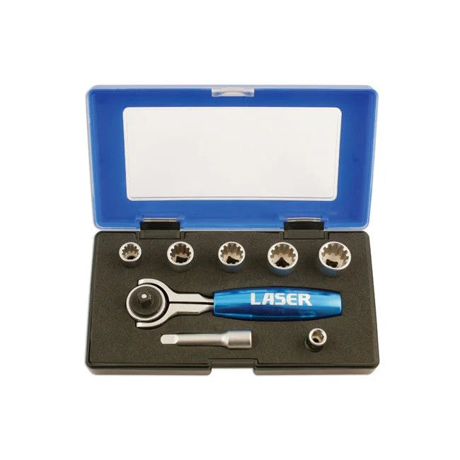 Laser Tools Alldrive® Socket Set 1/4"D 8pc - PL