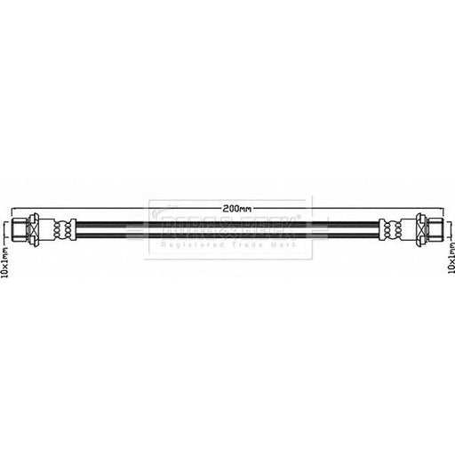 Borg & Beck Brake Hydraulic Hose Line Rear BBH8065