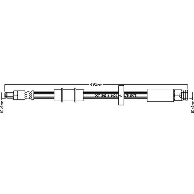 Juratek Brake Hydraulic Hose Line Front JBH1134