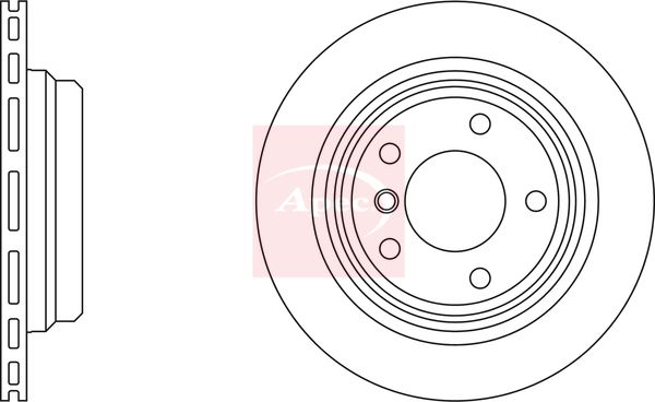 Apec 2 x Brake Disc Set Vented