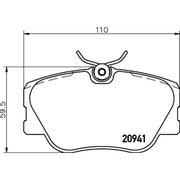 Mintex Front Brake Pad Set MDB1312