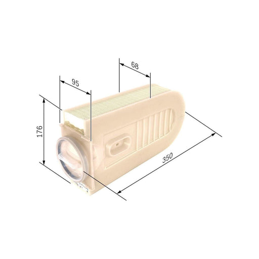 Bosch Car Air Filter S0432 Fits Mercedes-Benz E E220 Cdi|Cdi Blueefficiency - 2. Bosch  - Town Parts