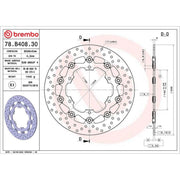 Brembo 2 x Floating Front Brake Disc Brake Discs 78B40830
