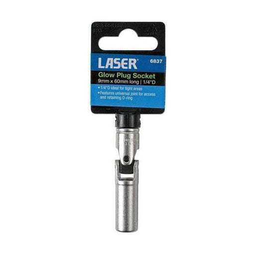 Laser Universal Joint Glow Plug Socket 1/4"D 9mm 6837 Laser  - Town Parts