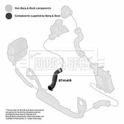 Borg & Beck Intercooler Turbo Charge Air Hose BTH1419