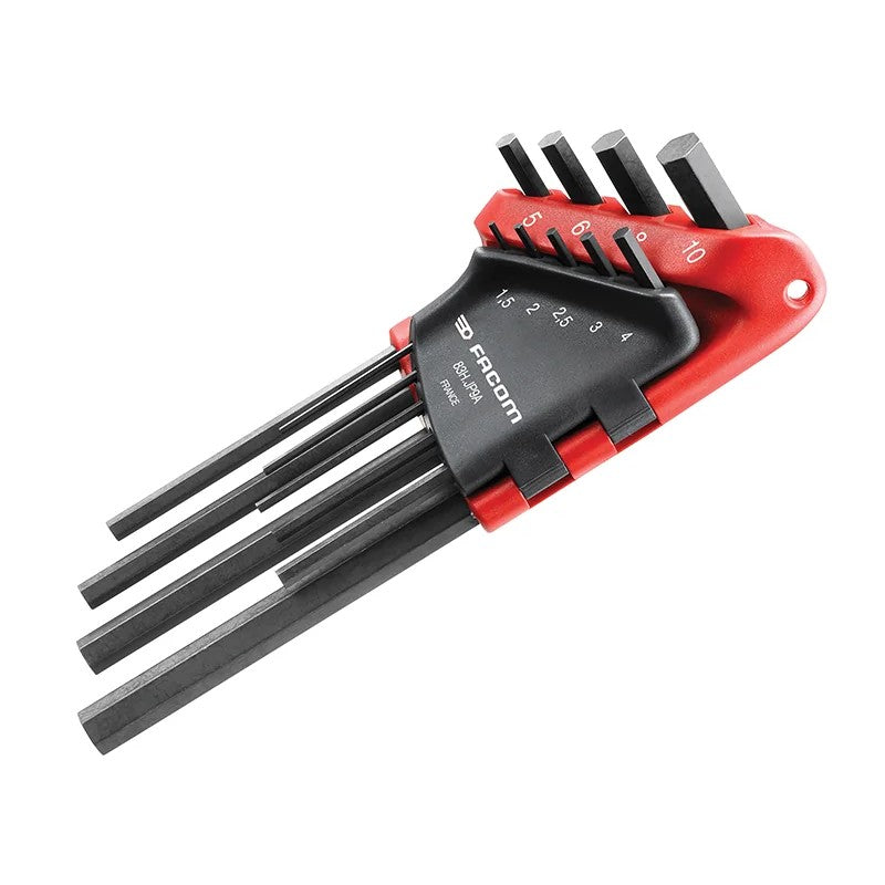 Facom 83H.JP9A Metric Hexagon Key Long Arm Set, 9 Piece - 83H.JP9A