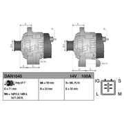 Denso Car Alternator 12V DAN1045