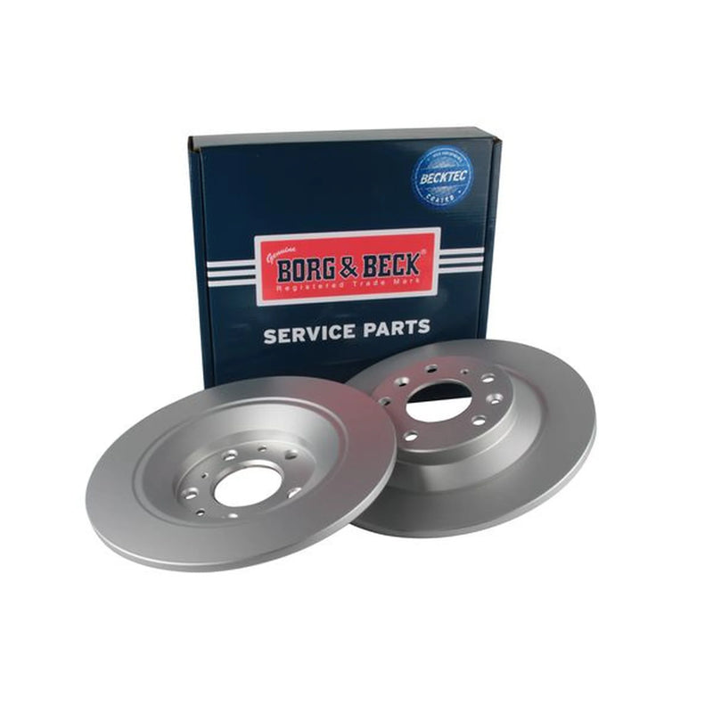Borg & Beck 2 x Solid Rear Brake Discs BBD5669