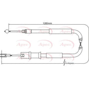 Apec Handbrake Cable Left Rear CAB1293