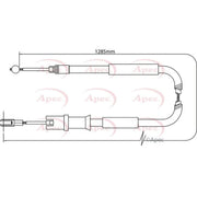Apec Handbrake Cable Left Rear CAB1293