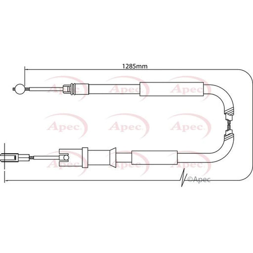 Apec Handbrake Cable Left Rear CAB1293