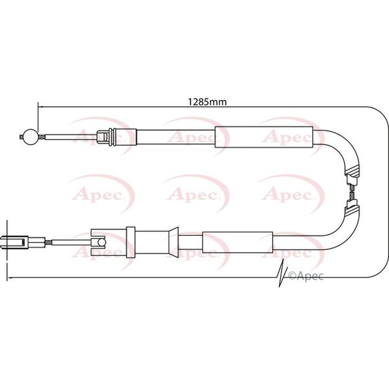 Apec Handbrake Cable Left Rear CAB1293
