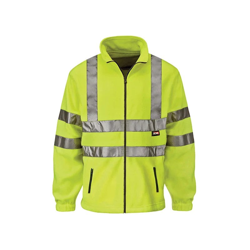 Scan Hi-Vis Yellow Full Zip Fleece - XXL (50in) - BX210-T XXL