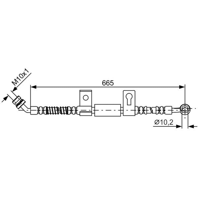 Bosch Brake Hydraulic Hose Line Front Left 1 987 481 790