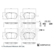Blue Print Rear Brake Pad Set ADBP420122