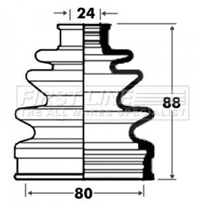 First Line Drive Shaft Bellow Kit Front Left FCB2869