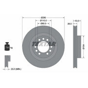 Textar 2 x Vented Front Brake Discs 93127200