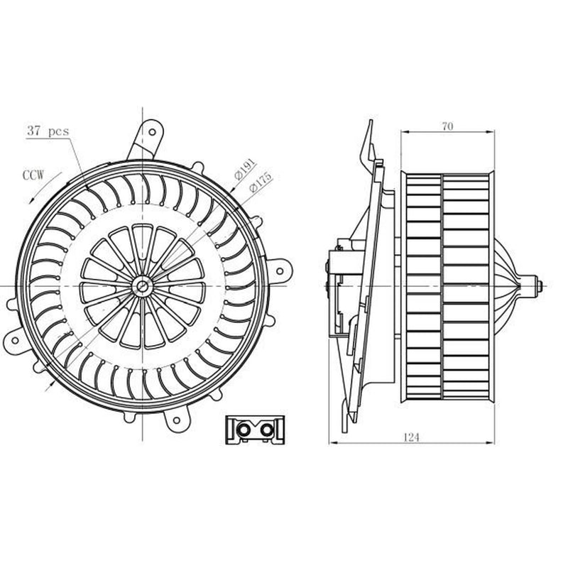 NRF Heater Blower Fan 34278