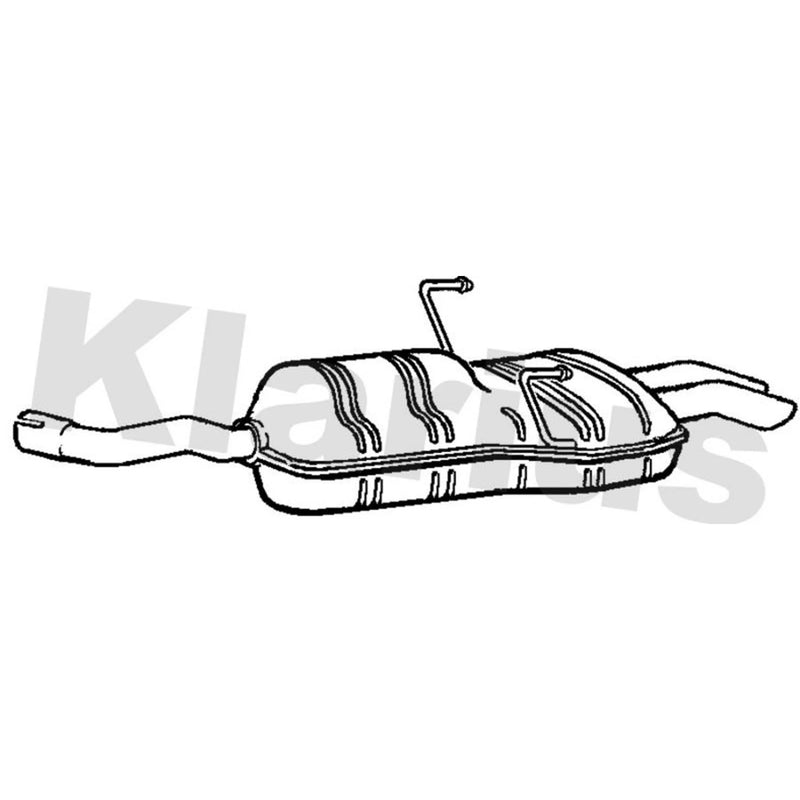 Klarius Box With Tail Pipe Rear RR357V
