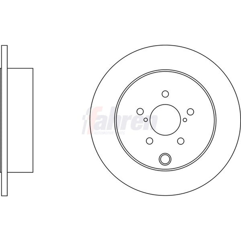 Fahren 2 x Solid Rear Brake Discs FBD6770