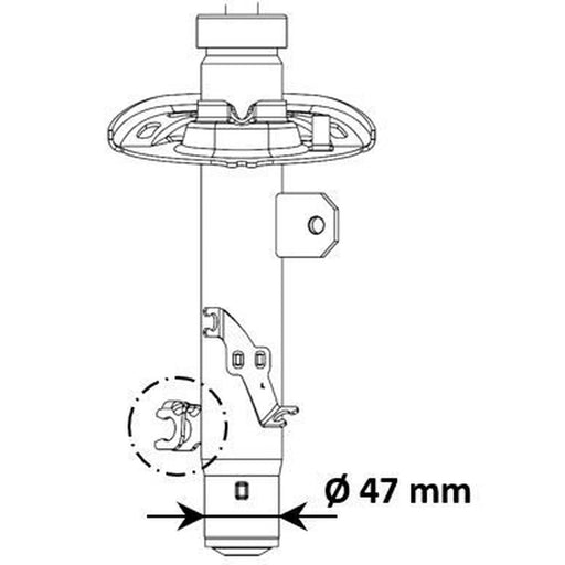 KYB Shock Absorber Damper Strut Front Right 3338002