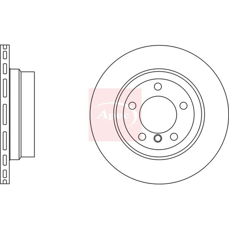 Apec 2 x Vented Rear Brake Discs DSK2722