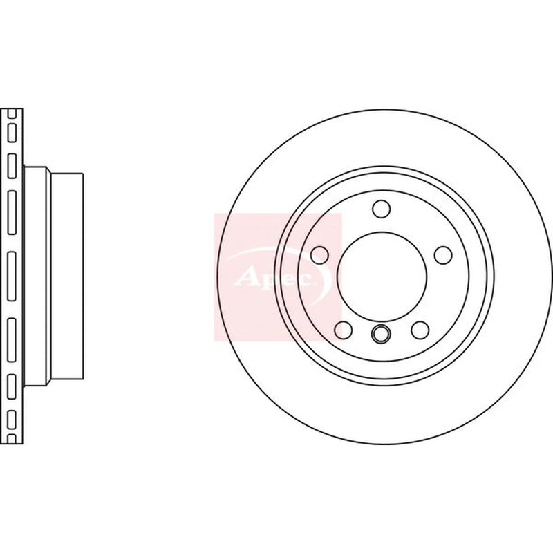 Apec 2 x Vented Rear Brake Discs DSK2722