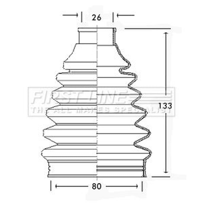 First Line Drive Shaft Bellow Kit Front Left FCB2224