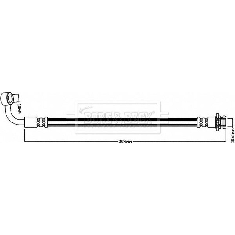 Borg & Beck Brake Hydraulic Hose Line Rear Right BBH8058