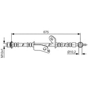Bosch Brake Hydraulic Hose Line Front Left 1 987 481 657