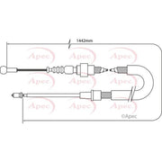 Apec Handbrake Cable Left Rear CAB1040