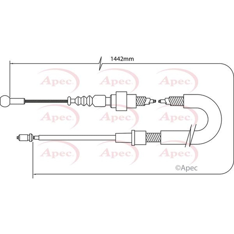 Apec Handbrake Cable Left Rear CAB1040