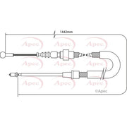 Apec Handbrake Cable Left Rear CAB1040